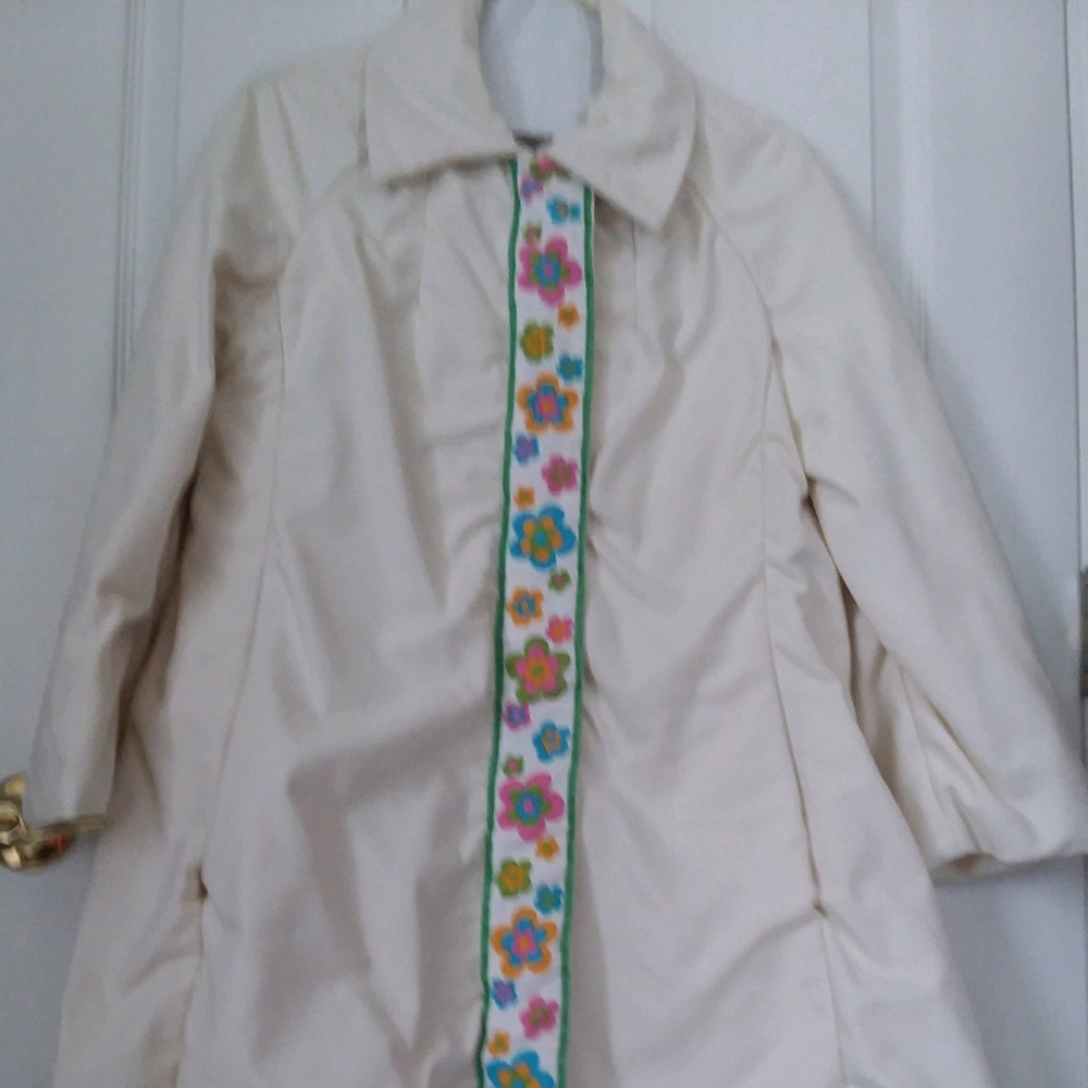 Bill Blass Floral 60s Mod Overcoat